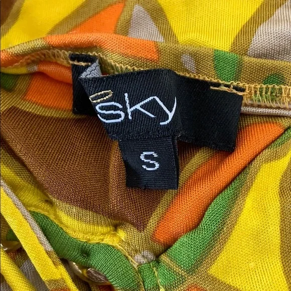 Sky 100% Silk Halter Top With Chain Detail - Picture 5 of 6